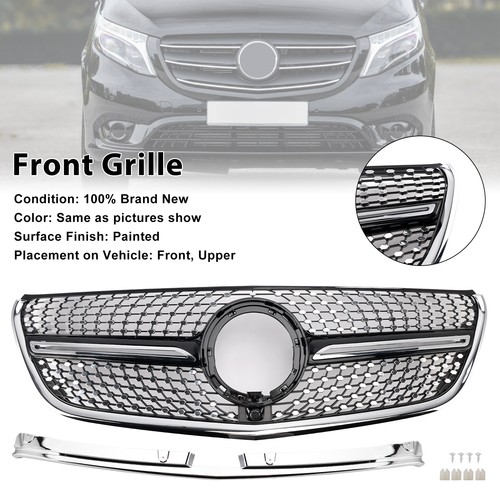 Chrome front bumper grill - front,
