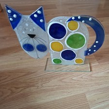  Fused Glass Cat By Nobile