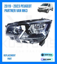 2019 - 2023 PEUGEOT PARTNER MK3 K9 FRONT LEFT PASSENGER HALOGEN HEADLIGHT  (#B5)