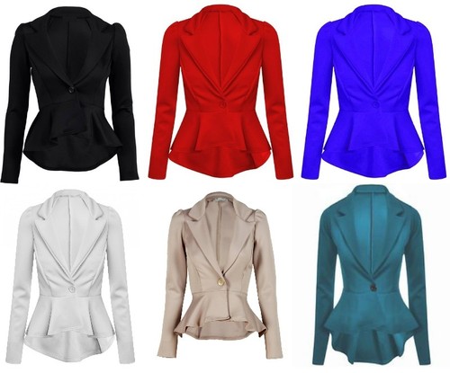 Ladies long sleeved peplum - ladies,