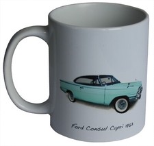 Ford Consul Capri 1963 - 11oz Ceramic Mug - Gift for Classic Ford enthusiast