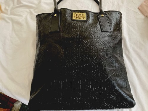 Biba black embossed leather - biba,