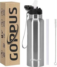 GOPPUS Water Bottle 1000ml – Leakproof, BPA-Free, Double Wall Insulated Flask