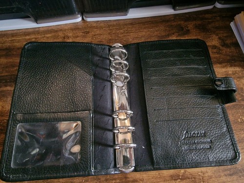 Filofax richmond black genuine - richmond,
