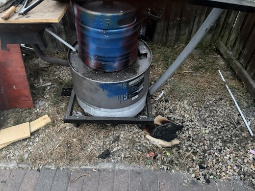 Charcoal barrel bbq grill - barrel,