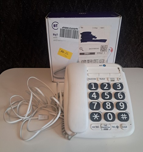 Landline corded white - bt,