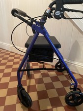 Drive walking aid with seat and storage blue 