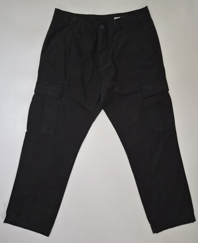Men black cargo trousers - black,