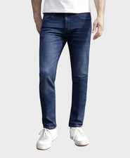 Mens Mish Mash 1984 Tapered Fit High Stretch Ajanta Jeans - Blue Denim