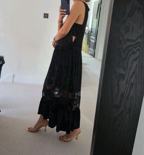 Sandro black summer - black, midi