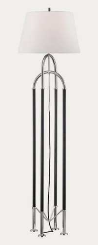 Polished nickel floor lamp - nickel,