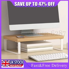 Computer Desktop Monitor Stand Laptop TV Display Screen Riser Rack Shelf UK