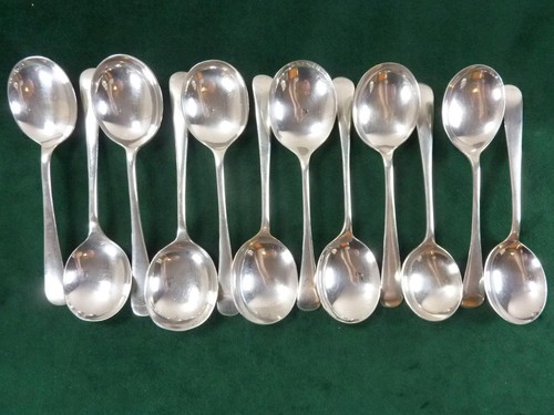 Vintage silver plated soup - silver,