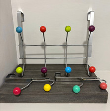 Retro Coat 8 Hook Door Hanger Sputnik Atomic Style  plus 2 single hooks. 