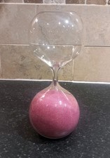 Beautiful Modern glass Hourglass Egg Timer Pink 3min Retro Design Ornament