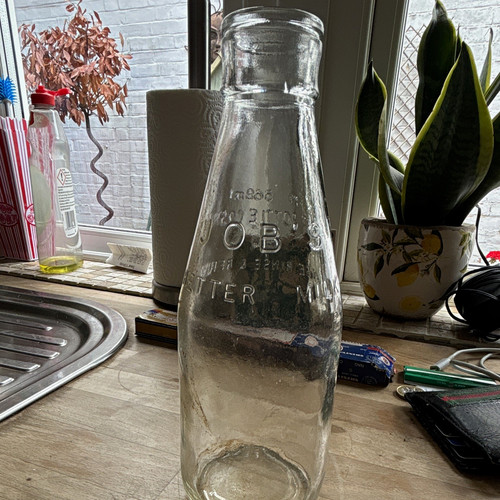 Vintage glass embossed - glass,