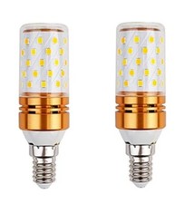 2× E14 Corn LED Bulbs Small Edison Screw 12W 100W Equivalent Non-Dimmable White