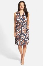 Pink Tartan Temple Print Silk