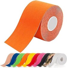 KINESIOLOGY TAPE 5M ROLL - SPORTS K TAPE FOR KNEE/MUSCLE SUPPORT - ADHESIVE