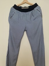 ?Woman's ZARA    Elasticated Waist Silky Trousers ~  Size L  Zip Pocket 