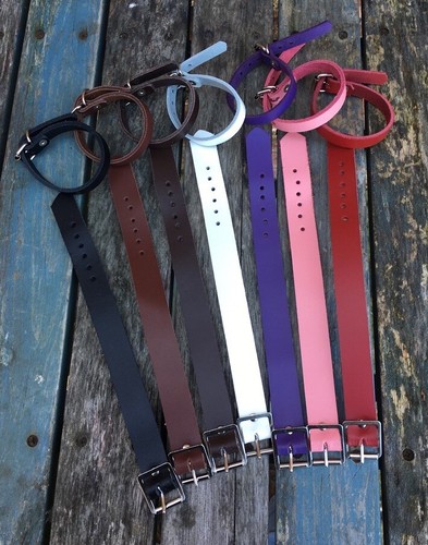 Real leather plain bracelet - real,