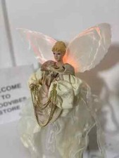 Christmas Vintage Fibre Optic Angel Fairy Tree Topper Mains Operated