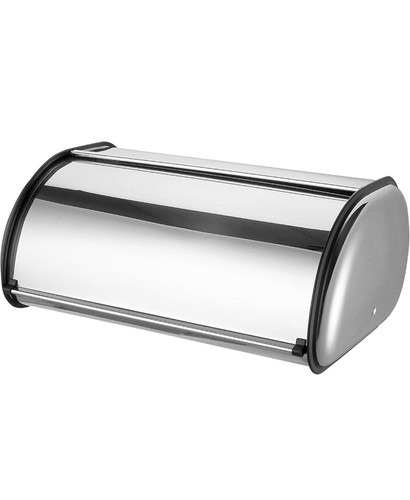 Stainless steel bread bin box - stainless,
