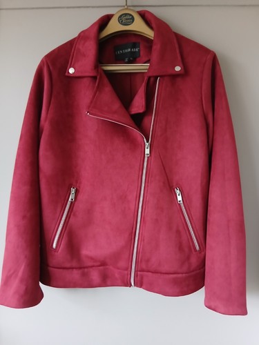 Centigrade qvc faux suede zip - faux,