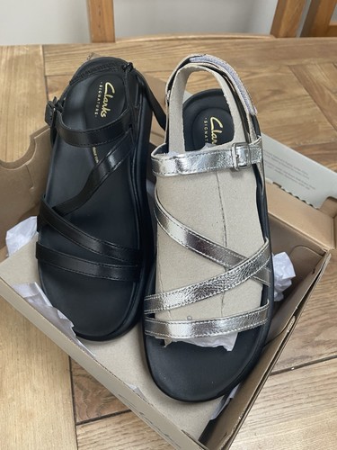 Clarks leather strappy - leather,