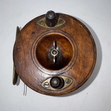S Allcock Redditch Vintage Wooden Fly Reel 3.5”