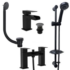 Black Mono Basin Tap & Bath