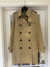 BURBERRY - Harbourne Trench Coat Mid Length Honey Beige UK10