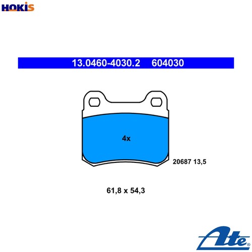 Brake pad set - pad,