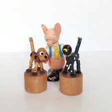 Lot of 3 Vintage 1960's Wooden