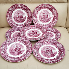 VINTAGE set of 7  Ferrara Of Etruria Wedgwood dinner plates