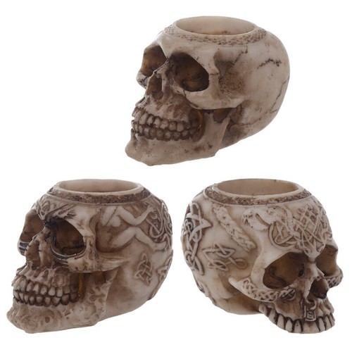 Skull resin tealight - skull, candle