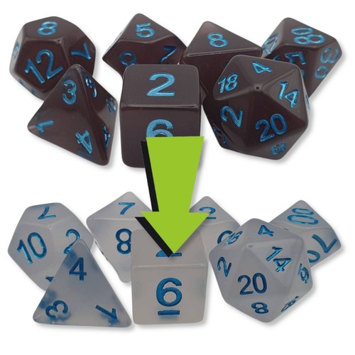 Dnd dice set colour changing - set,