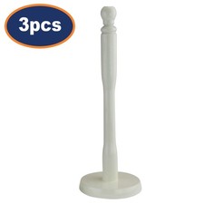 Wooden Kitchen Roll Holder Paper Towel Holder White Pole Free Standing Set of 3