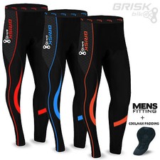 Mens Winter Cycling Tights Padded Thermal Bike Leggings / Trousers Padded S–XXL