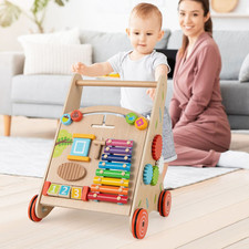 Sit to Stand Montessori Walker Toy with Storage-Multicolor
