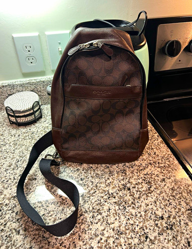 Coach brown signature logo - signature,