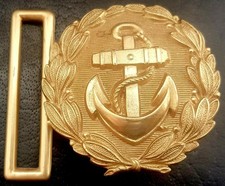 ✚9683✚ German Navy Kriegsmarine officer parade belt buckle gold WW2 Dolchkoppel