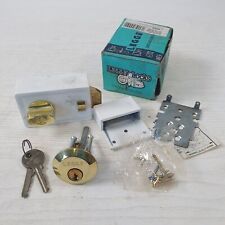 2 X Legge 404DL/16 Deadlock Night Latch With Traditional Cylinder Polished Brass