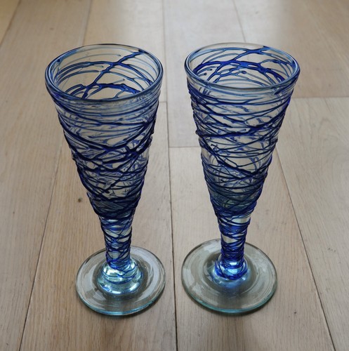 Hand blown glass wine - glass,