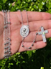 Rosary beads necklace real - rosary, 925
