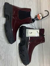 TU Girls Red Ankle Boots. Size 3  Older. Worn Once, Excellent Condition