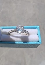 QVC  Diamonique 2ct tw Solitaire Diamonique Ring 9ct White Gold