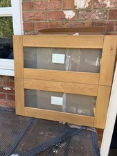 PAIR OF GLAZED KITCHEN DRAWS