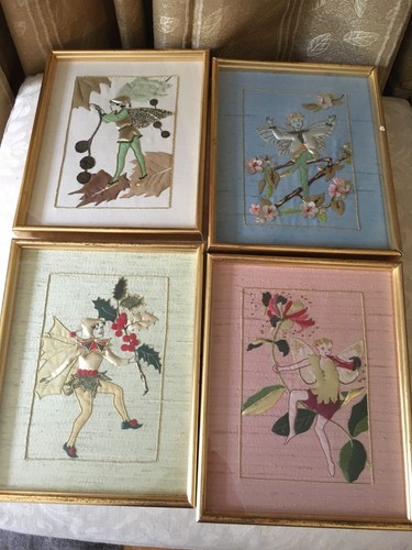 Embroidered framed silk - 4,