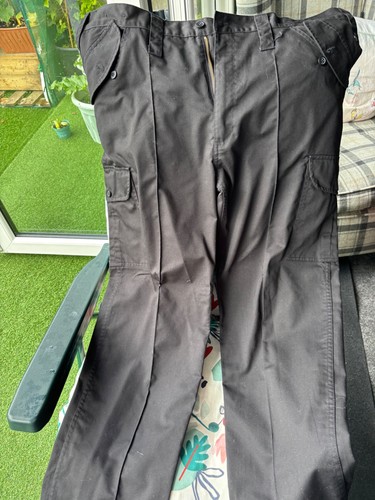 Mens black combat trousers